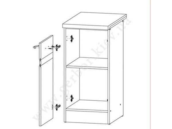JUNONA LINE Тумба ліва D1D/40/82L ZBL BRW сонома