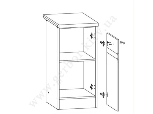 JUNONA LINE Тумба права D1D/40/82P ZBL BRW сонома