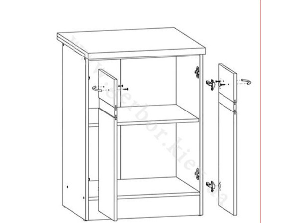 JUNONA LINE Тумба D2D/60/82 ZBL BRW сонома