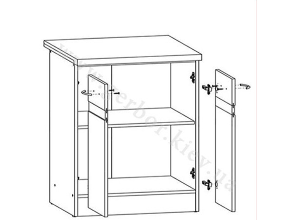 JUNONA LINE Тумба D2D/80/82 ZBL BRW сонома
