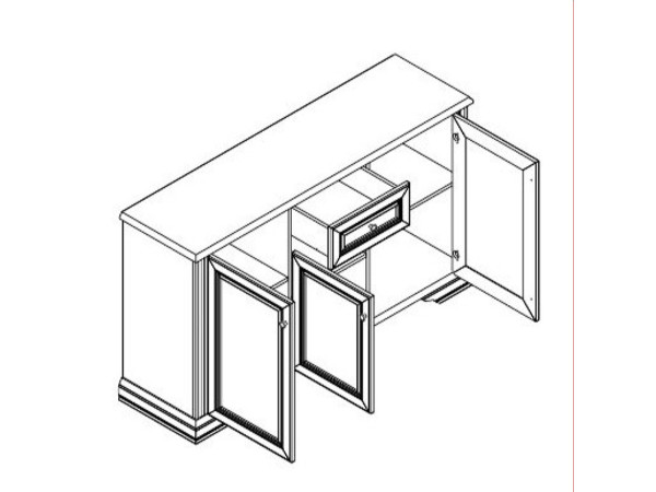 ВАЙТ Комод 3D1S Гербор