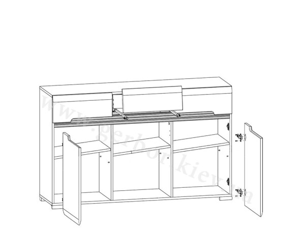 АЦТЕКА Комод KOM3D3S/8/15 БРВ (ВМК)