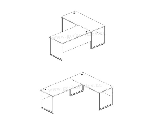 OFFICE LUX Стіл письмовий кутовий BIU/223/170 BRW