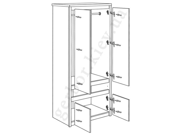 NORTON Шкаф SZF 4D1S VMV Holding