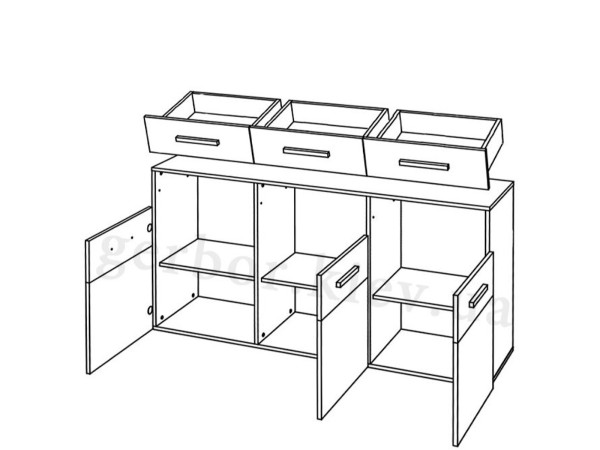 SOLO Комод 3D3S VMV Holding