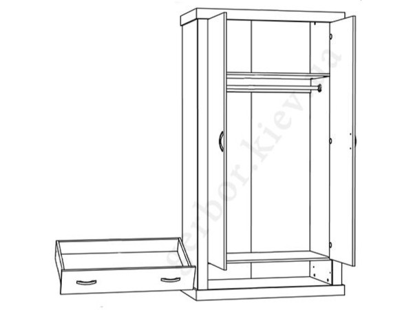 LAVENDA Шкаф 2D1S VMV Holding