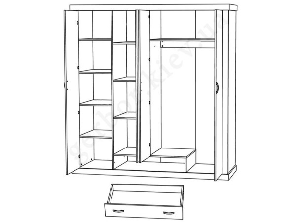 LAVENDA Шкаф 4D1S VMV Holding