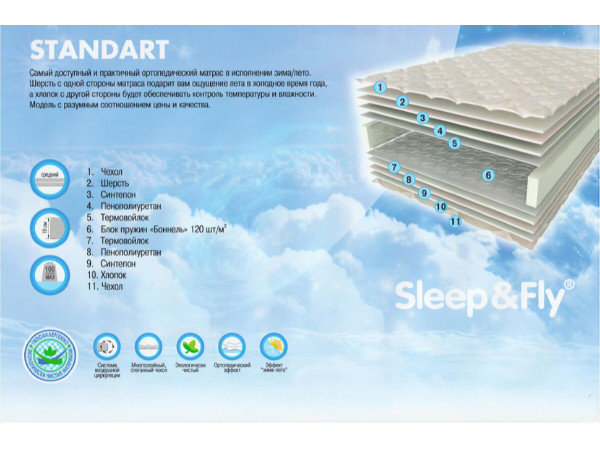 Матрас Sleep&Fly Standart EMM