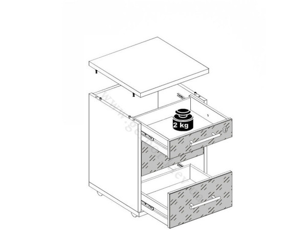 OFFICE LUX Тумба мобільна KON3S BRW