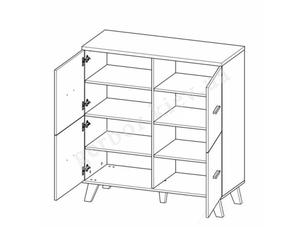LOTTA CAMA MEBLE Комод 110 4D белый