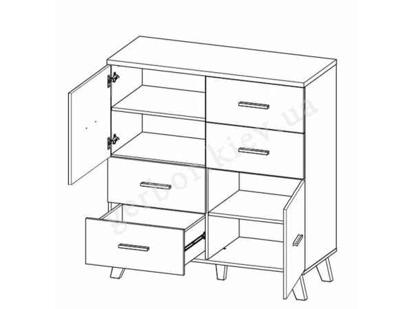 LOTTA CAMA MEBLE Комод 110 2D4S белый