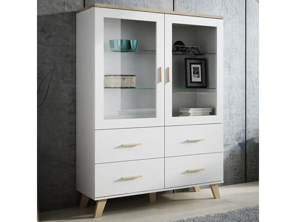 LOTTA CAMA MEBLE Витрина 120 2D4S белый