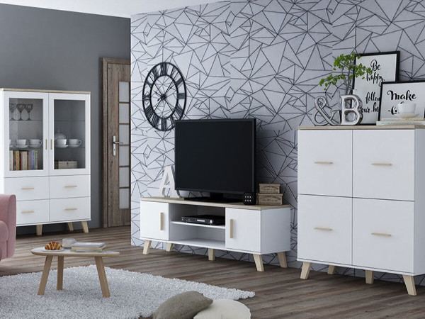 LOTTA CAMA MEBLE Тумба ТВ 160 2D2K белый