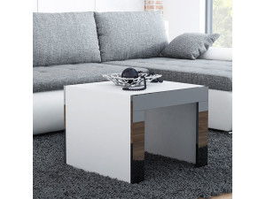 TESS CAMA MEBLE Стол журнальный 60 белый / черный глянец