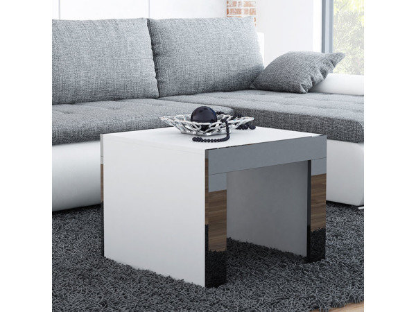 TESS CAMA MEBLE Стол журнальный 60 белый / черный глянец
