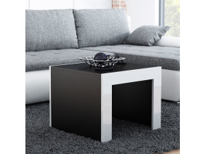 TESS CAMA MEBLE Стол журнальный 60 черный / белый глянец