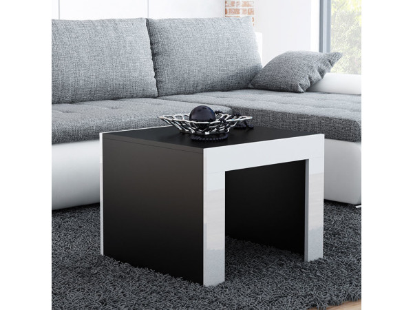 TESS CAMA MEBLE Стол журнальный 60 черный / белый глянец