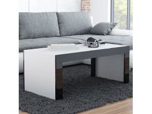 TESS CAMA MEBLE Стол журнальный 120 белый / черный глянец