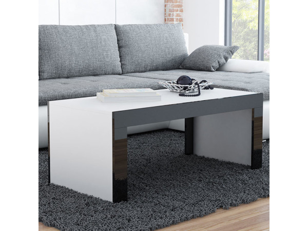 TESS CAMA MEBLE Стол журнальный 120 белый / черный глянец