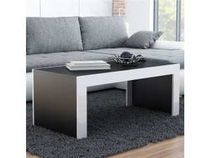TESS CAMA MEBLE Стол журнальный 120 черный / белый глянец