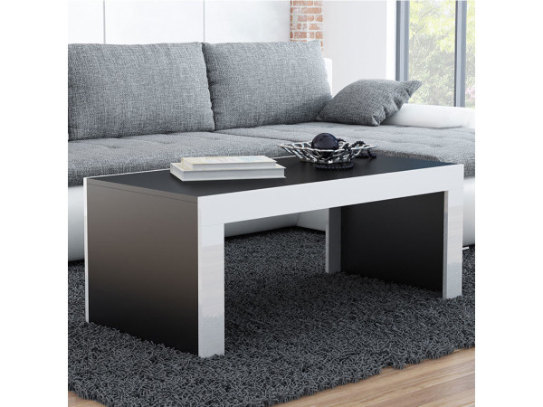 TESS CAMA MEBLE Стол журнальный 120 черный / белый глянец