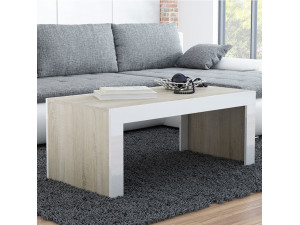 TESS CAMA MEBLE Стол журнальный 120 дуб сонома / белый глянец