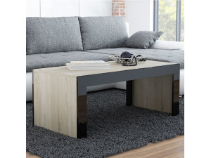 TESS CAMA MEBLE Стол журнальный 120 дуб сонома / черный глянец