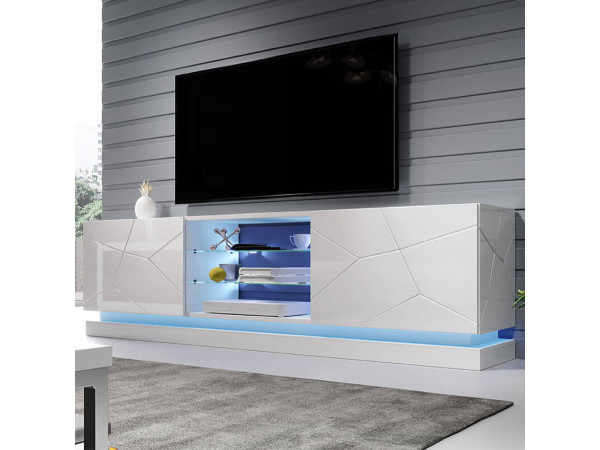QIU 200 CAMA MEBLE Тумба ТВ белый глянец