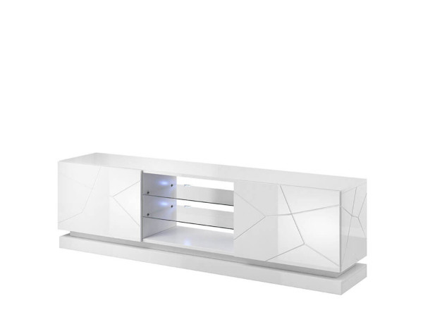 QIU 200 CAMA MEBLE Тумба ТВ белый глянец