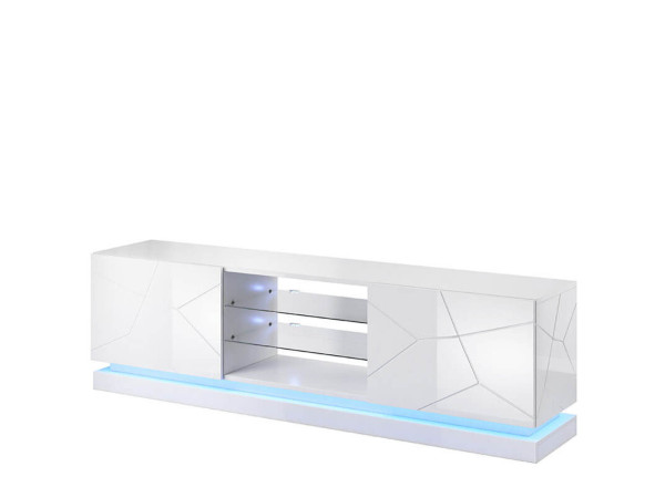 QIU 200 CAMA MEBLE Тумба ТВ белый глянец