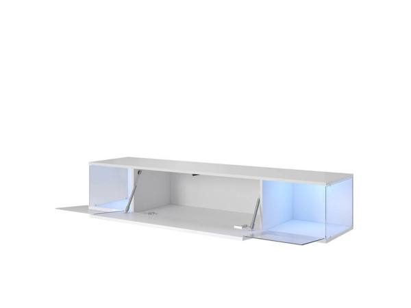 SKY CAMA MEBLE Тумба ТВ навесная белый / белый глянец