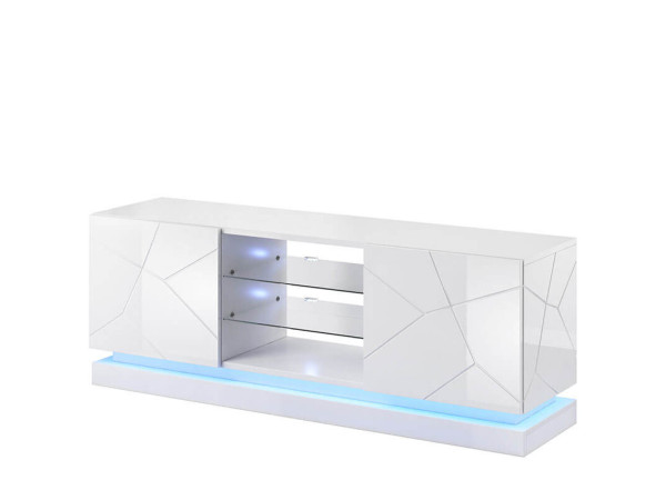 QIU 160 CAMA MEBLE Тумба ТВ белый глянец