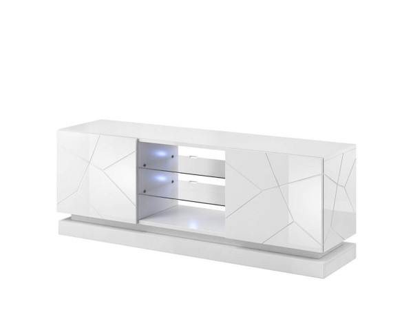 QIU 160 CAMA MEBLE Тумба ТВ белый глянец