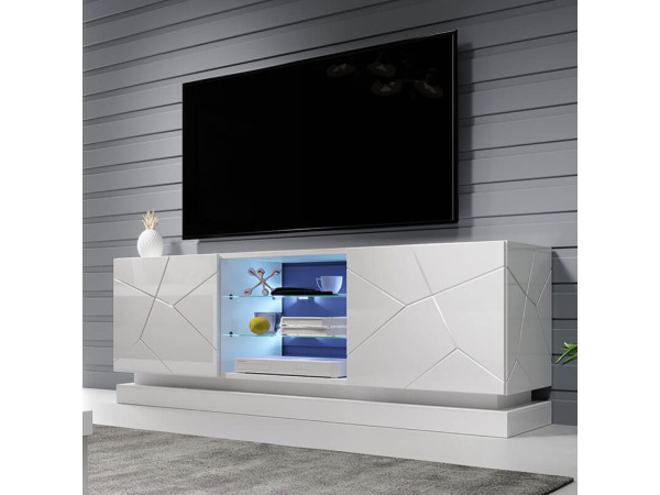 QIU 160 CAMA MEBLE Тумба ТВ белый глянец