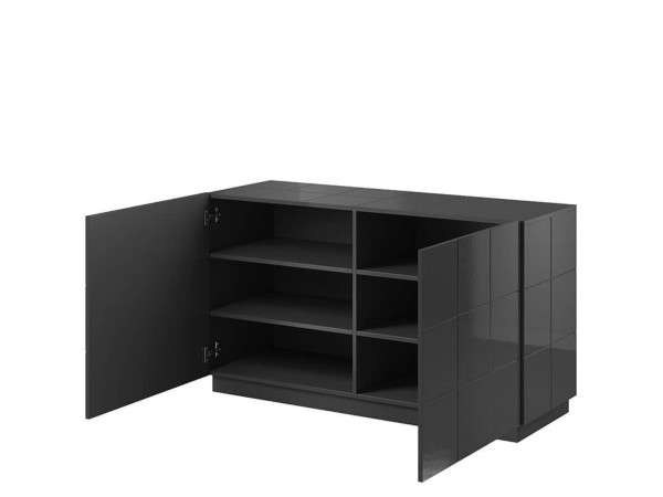 REJA CAMA MEBLE Тумба 2D графит глянец
