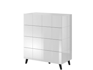 REJA CAMA MEBLE Комод 4S белый глянец