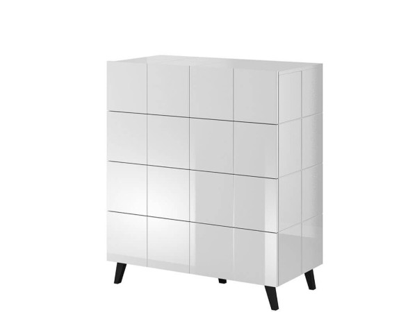 REJA CAMA MEBLE Комод 4S белый глянец