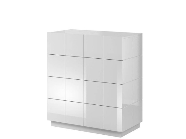 REJA CAMA MEBLE Комод 4S белый глянец