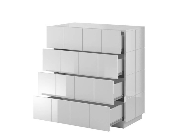 REJA CAMA MEBLE Комод 4S белый глянец