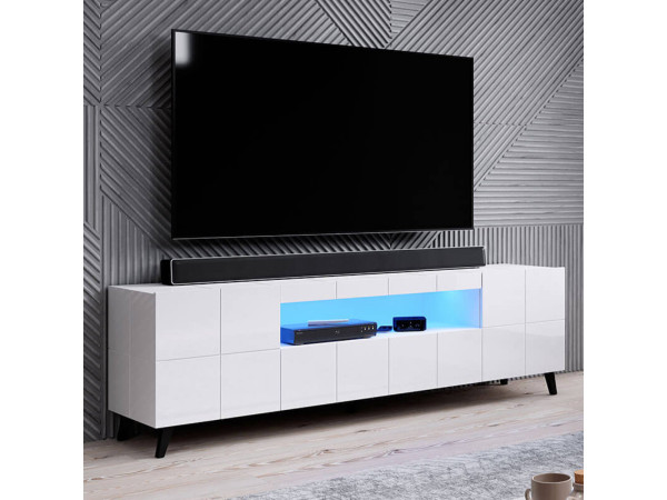 REJA CAMA MEBLE Тумба ТВ белый глянец