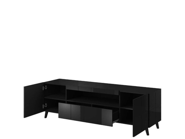 REJA CAMA MEBLE Тумба ТВ черный глянец