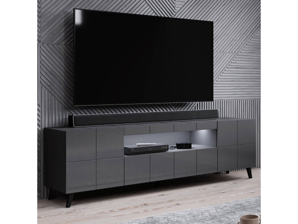 REJA CAMA MEBLE Тумба ТВ графит глянец
