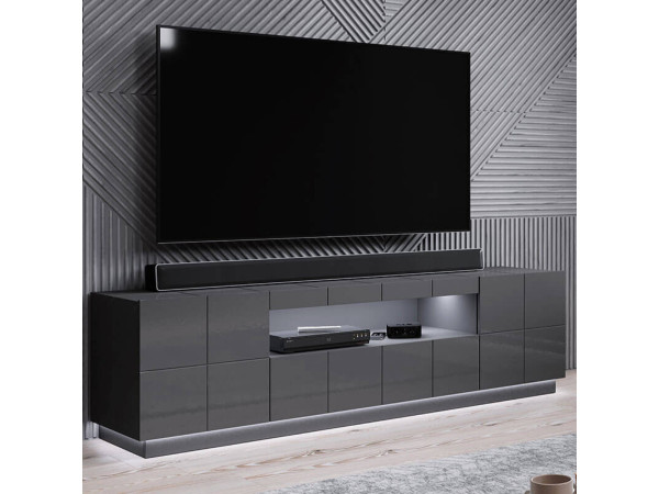 REJA CAMA MEBLE Тумба ТВ графит глянец