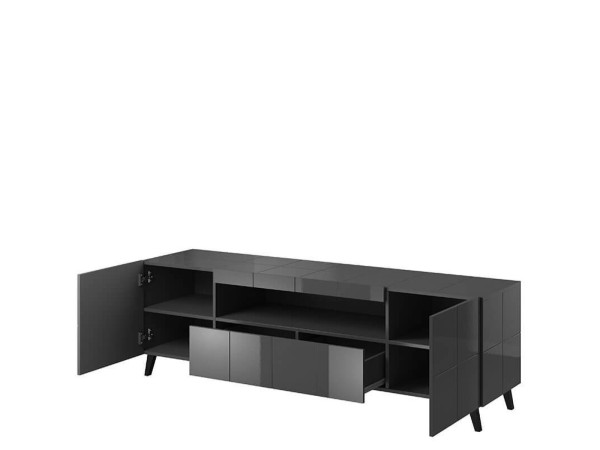 REJA CAMA MEBLE Тумба ТВ графит глянец