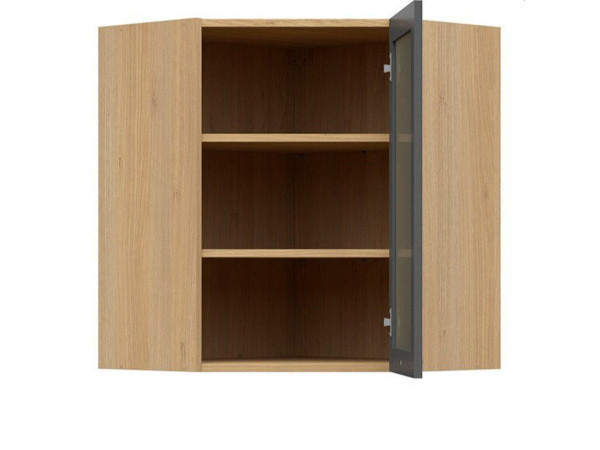 SEMI LINE Витрина навесная угловая GNWU-60/72-LV/PV BRW графит