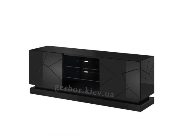 QIU 160 CAMA MEBLE Тумба ТВ черный глянец