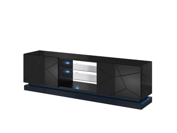 QIU 200 CAMA MEBLE Тумба ТВ черный глянец