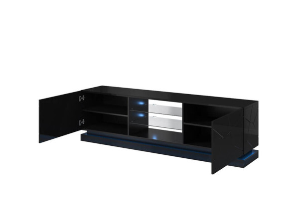 QIU 200 CAMA MEBLE Тумба ТВ черный глянец