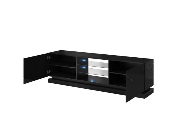 QIU 200 CAMA MEBLE Тумба ТВ черный глянец
