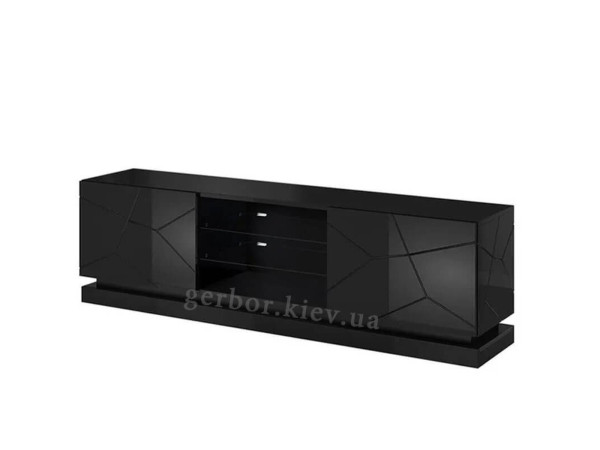 QIU 200 CAMA MEBLE Тумба ТВ черный глянец